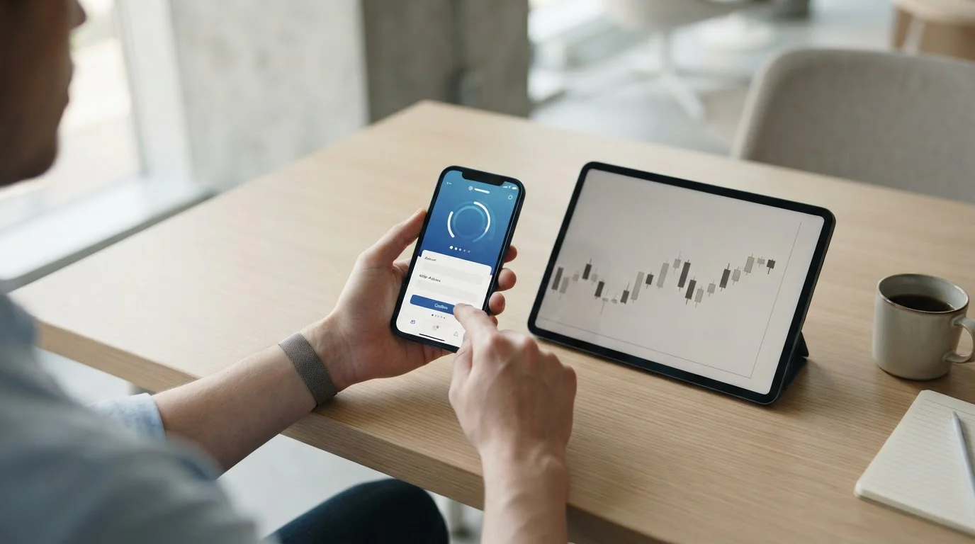 Bitcoin-Transaktion auf Smartphone mit Fokus auf Geschwindigkeit und Netzwerkgebühren