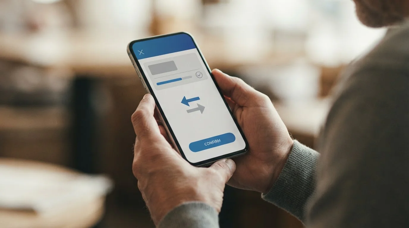 Smartphone zeigt PayPal-Zahlungsvorgang bei Wettanbieter
